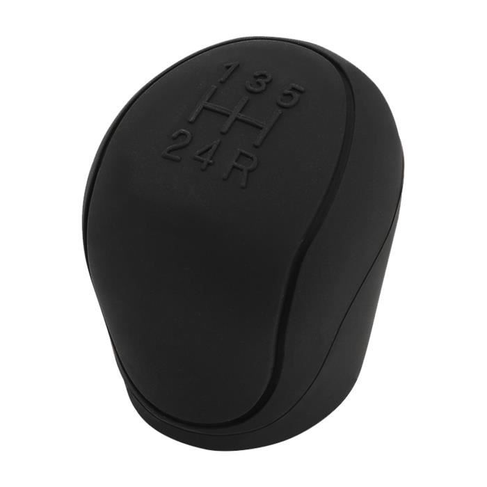 Couvercle Pommeau Levier De Vitesses Voiture En Silicone Souple - 2 Pièces Universel Anti-Dérapant Pour Boîte Auto 5 Vitesses (Noir)