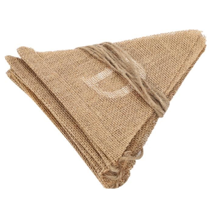 Bannière De Fanions Triangulaires En Toile De Jute Rouge Et