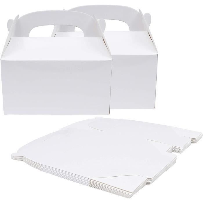 Lot De 20 Boîtes Cadeau Kurtzy Kraft Blanc 19 X 11 X 4,5 Cm - Boîtes Carton Neuves Tinyyo