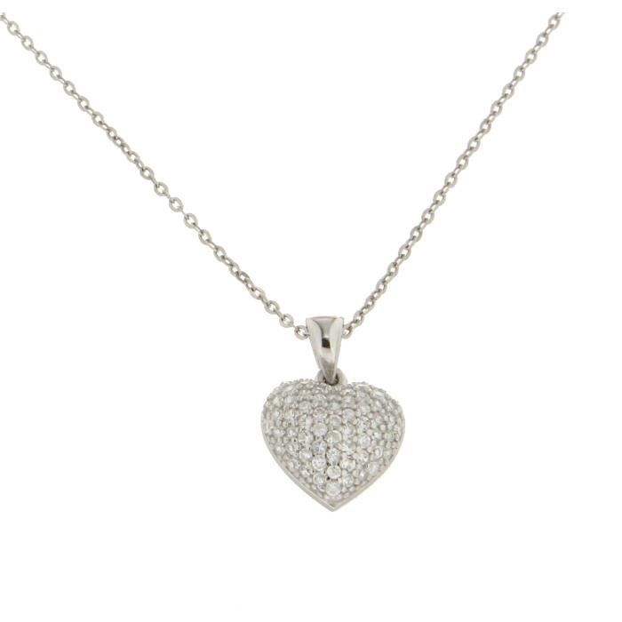 Pendentif Cœur en Argent 925/1000+ Chaîne Offerte Pendentif Cœur en Argent 925/1000+ Chaîne Offerte