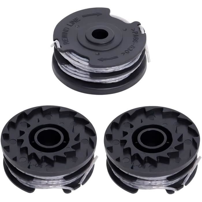 Greenworks Lot de 3 bobines de fil de rechange pour coupebordure Greenworks G40LT G40LTK2