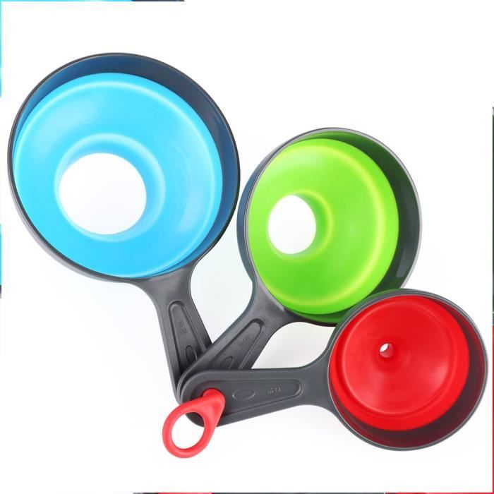 Entonnoir CIKONIELF Mini Entonnoirs Pliables En Silicone 3 Pi ces 