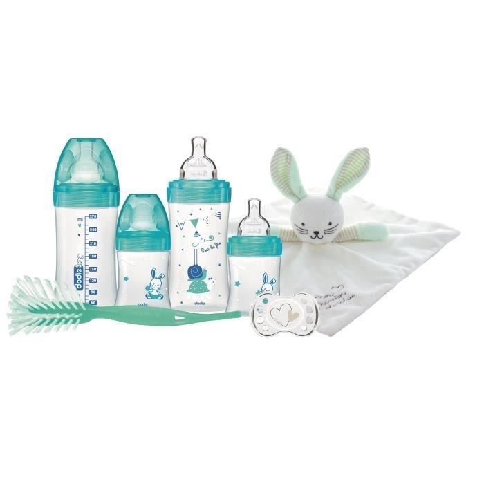 Dodie Babyflaschen Set 2x330ml - Antikolik Flaschensauger Flach & Dreieckig, BPA-frei Ab 6 Monaten