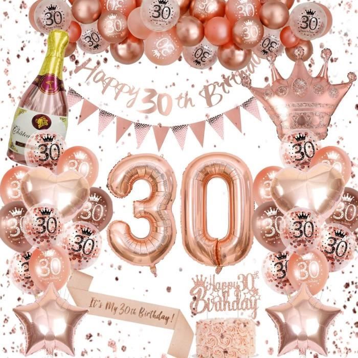 Bordsdekoration rosé 30 år main image 1