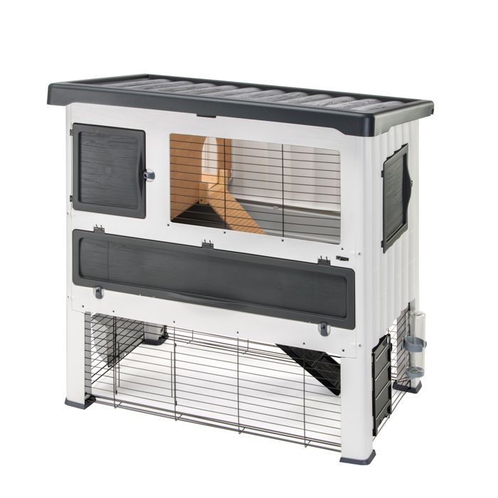 Meilleurs prix pour Clapier à lapins en résine thermoplastique à deux étages - Ferplast - Grand Lodge 140 - Gris - Extérieur - Grand