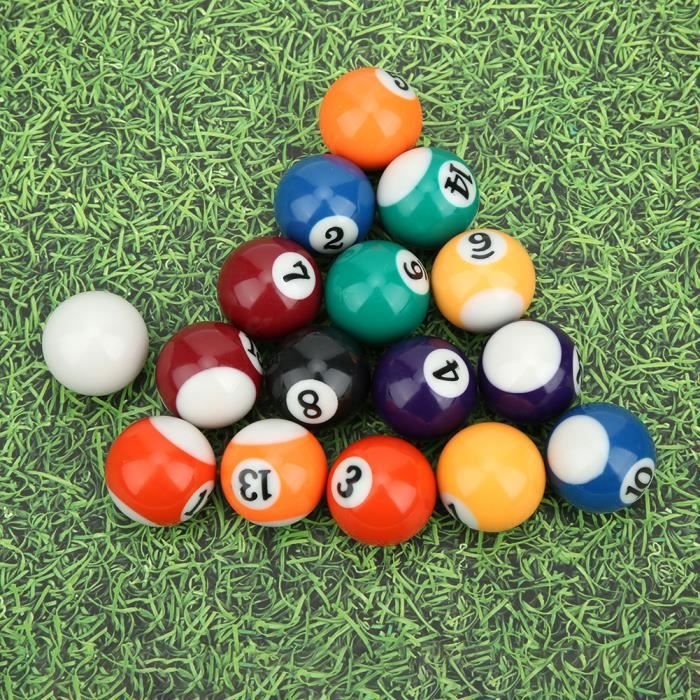 Ensemble complet de boules de billard de taille régulière 16 Accessoires de table de billard Accessoires de snooker et de billard