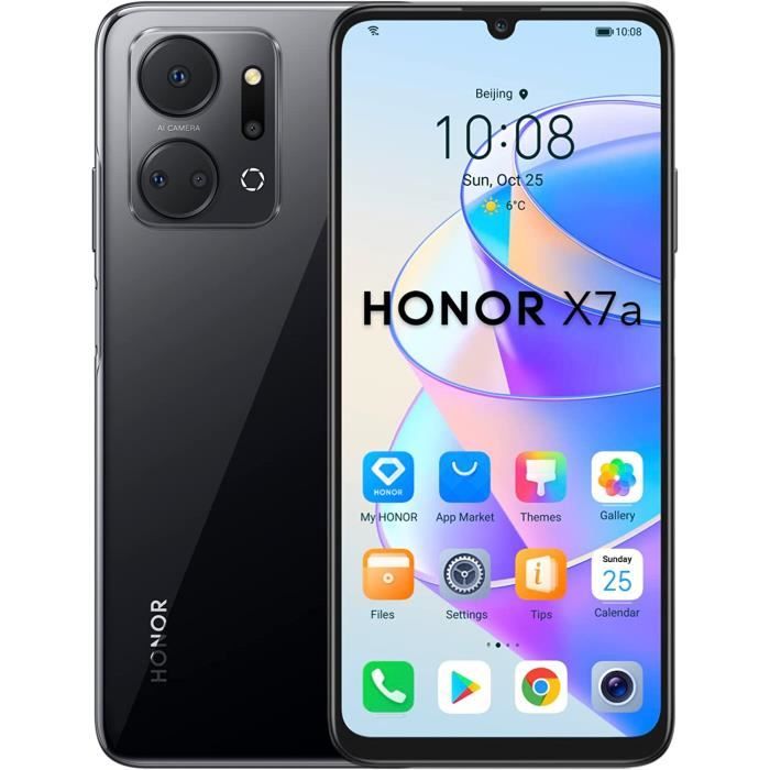 HONOR X7a Téléphone Portable Débloqué, Smartphone 128Go Extensible, Écran Fullview 6,74\