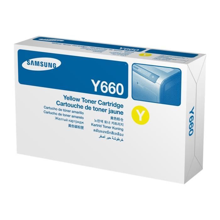 Cartouche de toner jaune haut rendement Samsung CLP-Y660B (ST959A) pour CLP-610/CLP-660