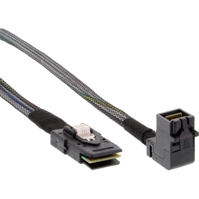 InLine® Mini SAS HD Kabel, SFF8643 plié vers SFF8087, avec Sideband, 1m Cdiscount Informatique
