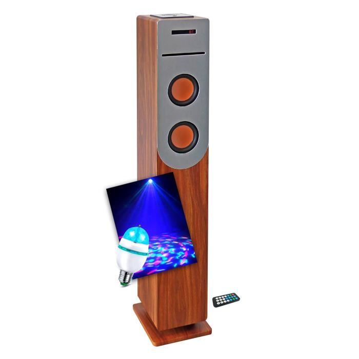 Tour de son Inovalley HP34-BTH-CD finition Bois avec lecteur