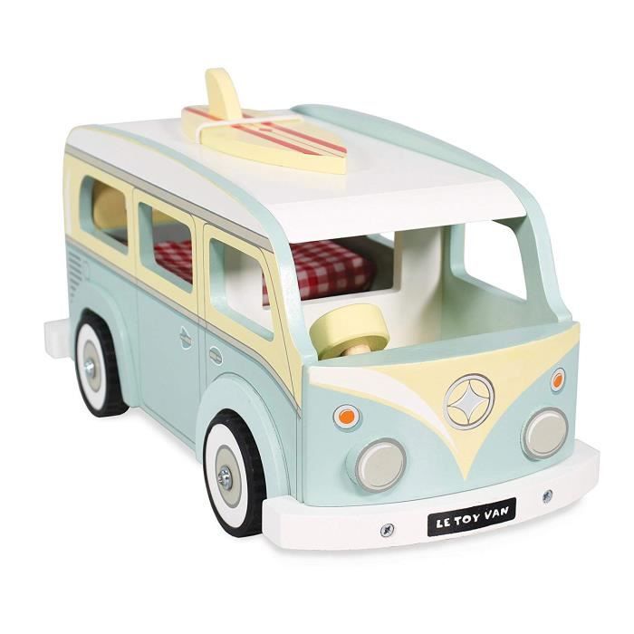 camping-car de vacances - le toy van - jouet en bois - multicolore - bleu - enfant