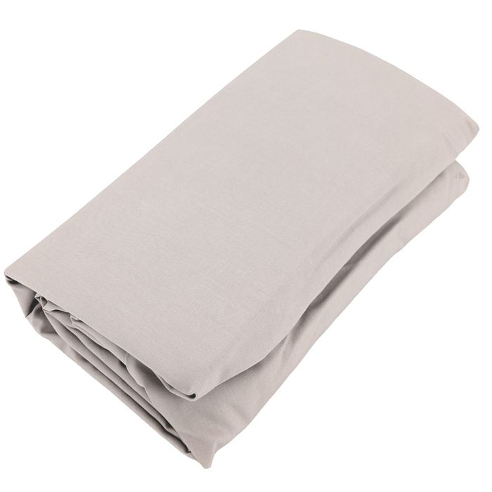 Drap housse uni 160x200 cm bonnet 40 cm percale de coton MANOIR beige Lin Drap housse uni 160x200 cm bonnet 40 cm percale de coton MANOIR beige Lin