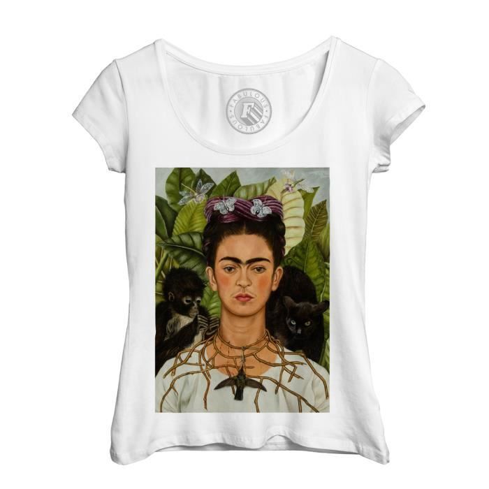 T-Shirt Femme Peinture de Frida Kahlo Original Vintage Artiste Art 1