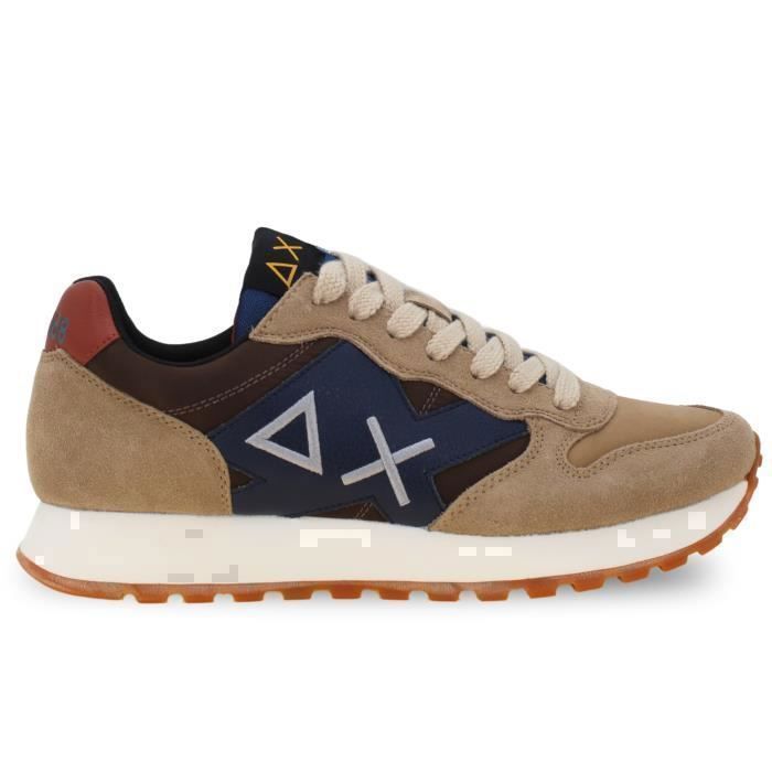 SUN68 SUN68 Jaki Bicolor — Chaussures homme beige lacets tige textile