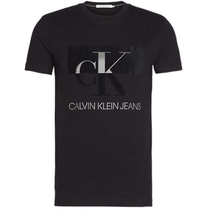 CALVIN KLEIN J30J315727 T-shirt Manche courte Homme NOIR Noir - Cdiscount  Prêt-à-Porter