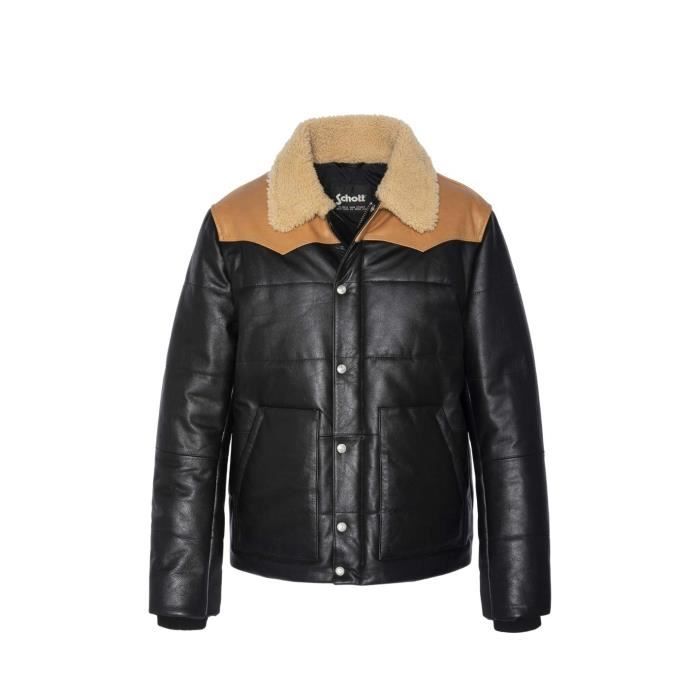 housewife silhouette Get cold Doudoune en cuir Schott ref 55489 Noir Cognac Noir - Cdiscount Prêt-à-Porter housewife silhouette Get cold Doudoune en cuir Schott ref 55489 Noir Cognac Noir - Cdiscount Prêt-à-Porter