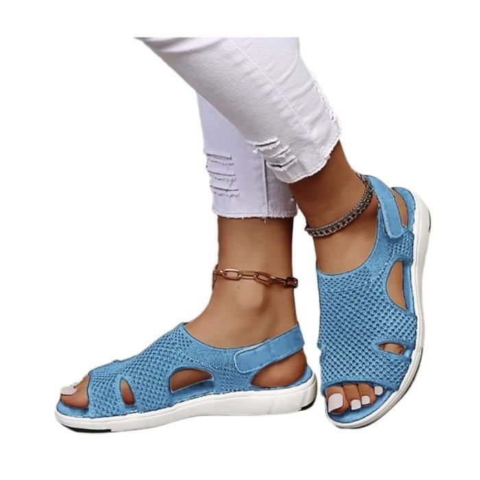 Sandales/Baskets Femme Sans Lacets - Confort Orthopédique, Légères, Respirantes, Pour Marche Et Quotidien