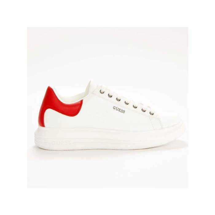 Guess Basket Guess Homme Classic logo Blanc cuir