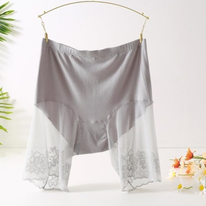 YARRCO Caleçon Court En Dentelle Anti-Frottement Pour Femme - Boxer Dentelle Longue Blanche Taille M