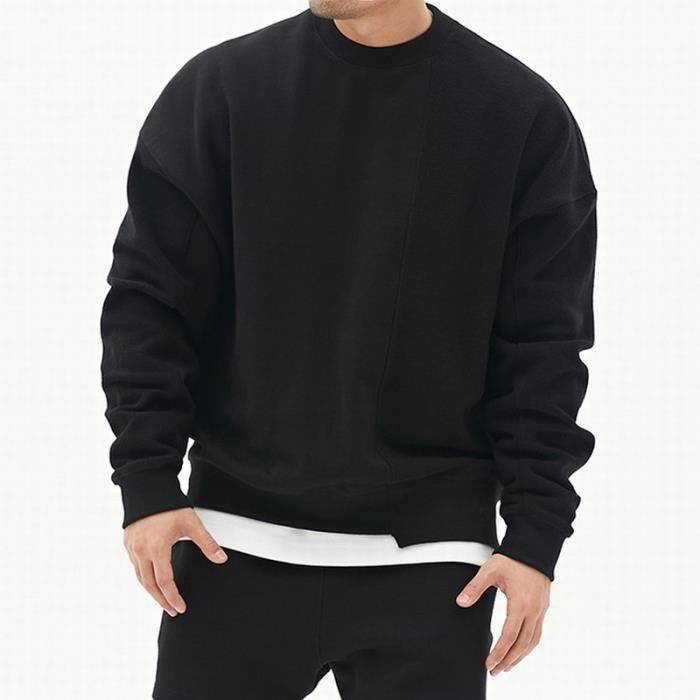 Sweat-shirt Homme Col Rond Décontracté - Style Bloc De Couleurs Pour Le Printemps