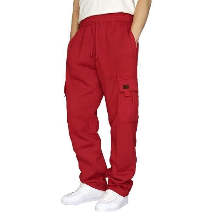 Aislor Pantalon Cargo Garçon Coton Lin – Jogging Taille Haute Streetwear Avec Poches, Pantalon Sport Enfant 3-16 Ans