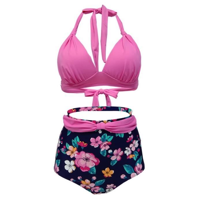 Maillot de Bain 2 Pièces - Maillot de Bain,Bikini Femme Chic Vintage