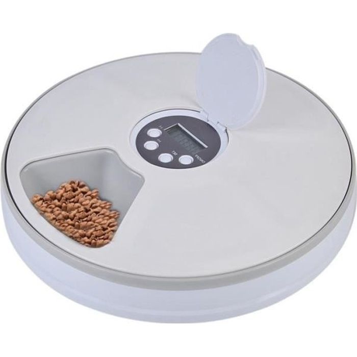6x128ml Distributeur Automatique De Croquettes Minuterie Pour 6 Repas Cdiscount