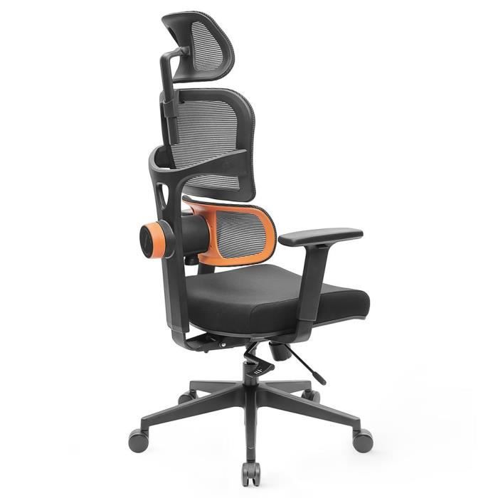 chaise de bureau newtral nt001 chaise ergonomique adaptative avec soutien du bas du dos, accoudoir réglable, base en nylon