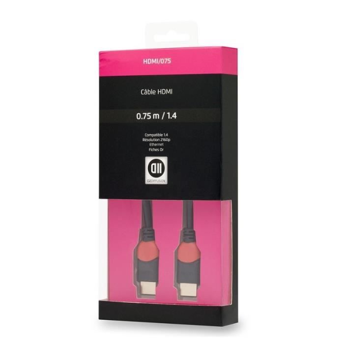 Câble HDMI mâlemâle 0 D2 Diffusion 3