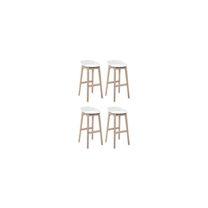 Lot de tabourets de bar en bois 65cm RIVA