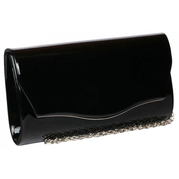 Pochette cérémonie-Nyls Création-Pochette Femme Noire Vernis Mariage Minaudiere Classe Egla - Noir Pochette cérémonie-Nyls Création-Pochette Femme Noire Vernis Mariage Minaudiere Classe Egla - Noir