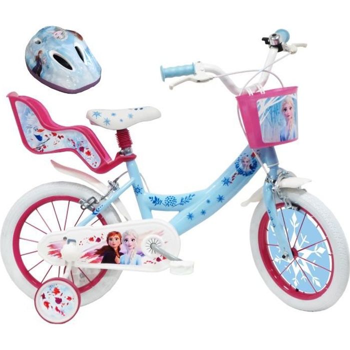 Disney La Reine des Neiges Vélo Enfant, Blanc/Bleu, 10 : : Sports  et Loisirs