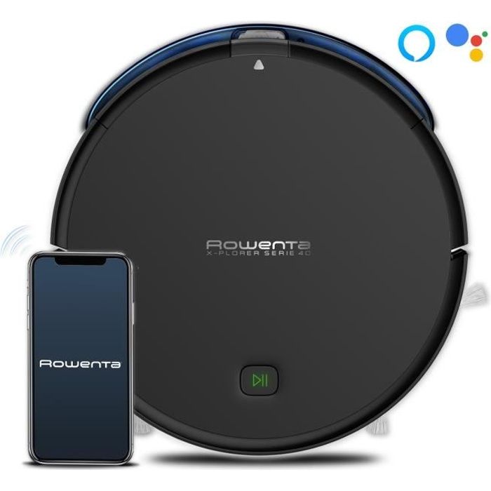 ROWENTA X Plorer Serie 40 RR7245WH Aspirateur Robot Allergy Connect Brosse rotative centrale