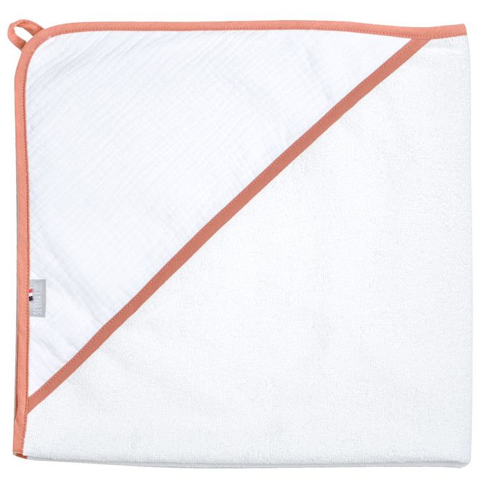 Drap bébé Sevira Kids Ma première cape de bain en coton et bambou- Néo Vintage