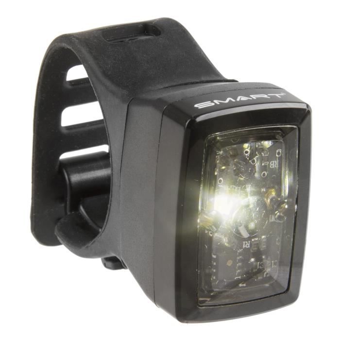 Lampe LED pour vélo - SMART - Smart GEM - Fixation par ceinture en caoutchouc souple - Noir - Batterie incluse