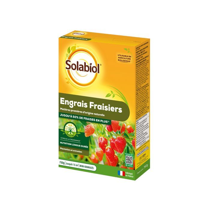 SOLABIOL Engrais fraisiers & petits fruits - 750g - Jusquà