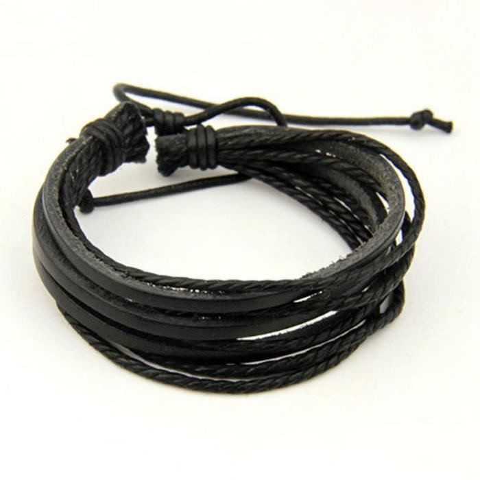 Bracelet - Handmade - Vintage - Cuir - Marron - Hommes