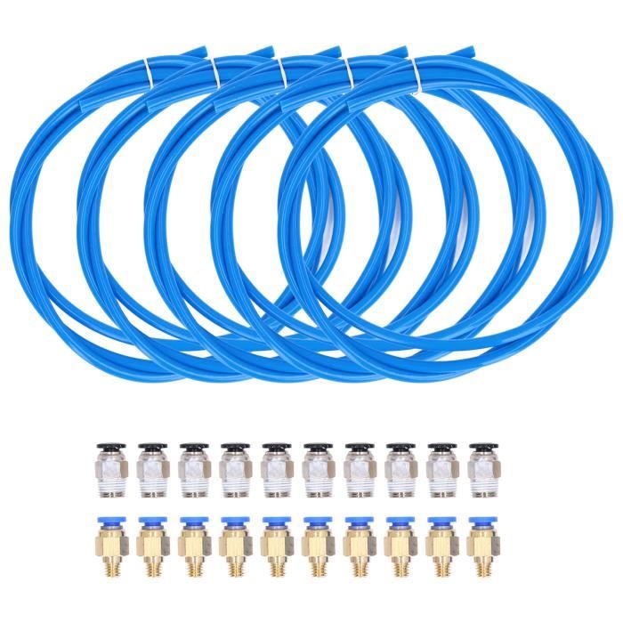 DEX Tube PTFE Tubes PTFE 5 Pièces avec 20 Pièces, Raccords PC4-M10 Raccords PC4-M6 Raccords