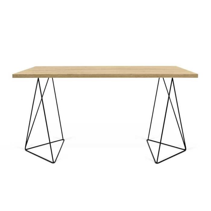 Bureau Avec Pieds Geometriques Metal Bois Iravu L 140 X L 75 X H 75 Achat Vente Bureau Bureau Avec Pieds Soldes Sur Cdiscount Des Le 20 Janvier Cdiscount