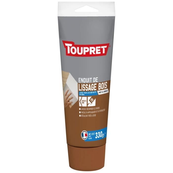 Toupret Enduit lissage bois en pâte - Intérieur et extérieur - 330 g