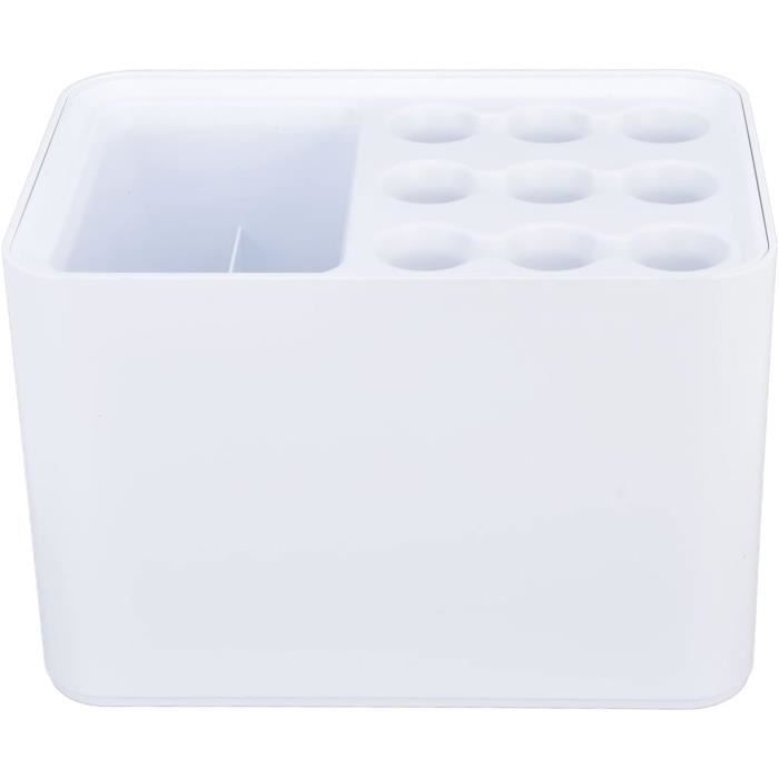 Porte-Parapluies SGZIOO Avec Bac Égouttoir Amovible – Plastique ABS Blanc, 4 Emplacements, 28x21.8x9 Cm