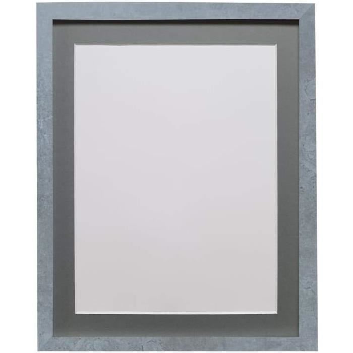 Cadre Photo 40x50 Cm En Plastique Avec Verre Minéral - Décoration Murale - Gallery - Or Axolia