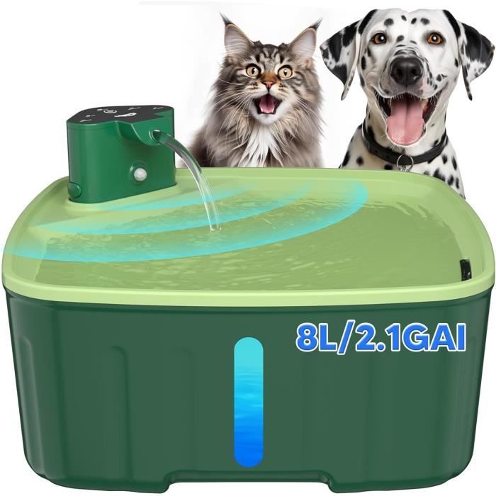 Fontaine à Eau Pour Chien Et Chat 7L - Acier Inoxydable - Pompe Silencieuse - Filtre Quadruple - Fenêtre De Niveau - Idéale Grandes Races Et Multi-animaux - 4