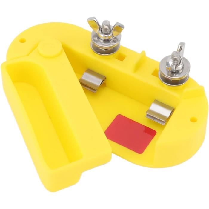 Interrupteur De Coupure Pour Clôture électrique - Support En Plastique Jaune Avec Attaches Inox - Montage Sur Poteau