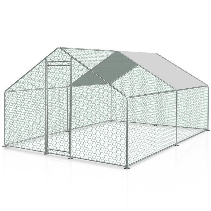 Meilleurs prix pour Tubiaz Poulailler d'extérieur 3x3x2 m Acier galvanisé POULAILLER