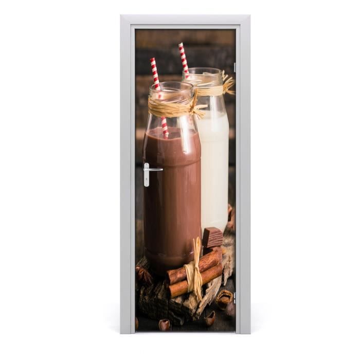 Autocollant de porte Fleurs tropicales
