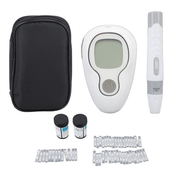 Meilleurs prix pour Kit de test de glycémie Testeur De Glycémie Moniteur De Glycémie ABS Pour La Maison Ensemble 2 Ensemble 1