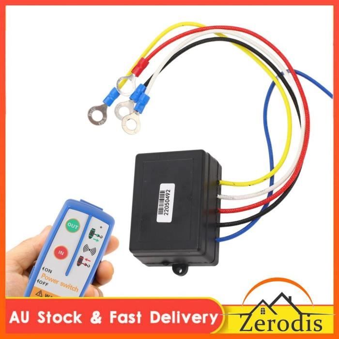 Treuil électrique 12V TKStar D-itec – Avec Télécommandes émetteur Et Récepteur, Portée 50m