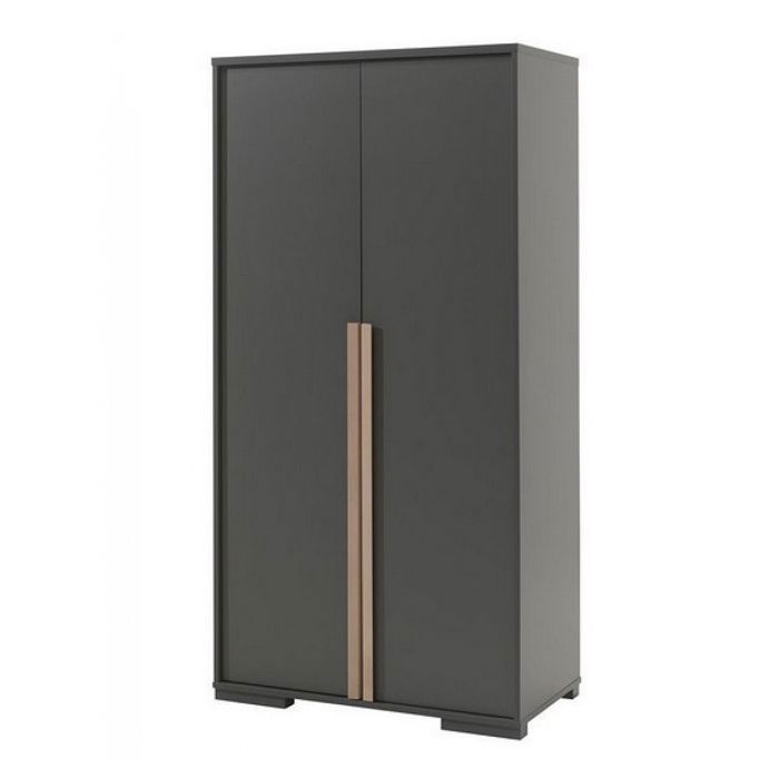 LONDON Armoire 2 portes Anthracite - VIPACK - Gris - Pin massif LONDON Armoire 2 portes Anthracite - VIPACK - Gris - Pin massif