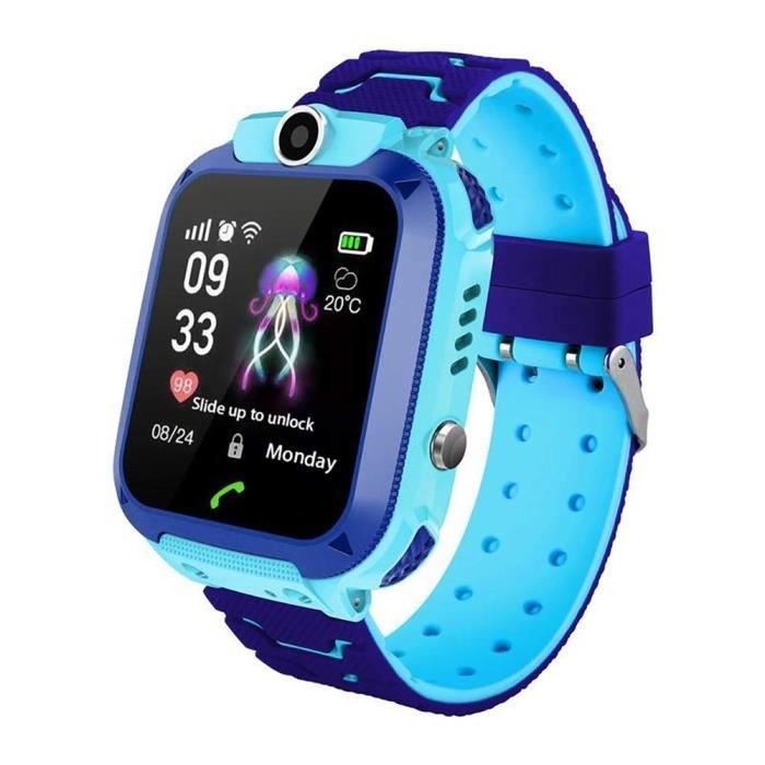 Generic - Q12B Montre Intelligente Pour Enfants Montre Téléphone Pour  Android Ios Life Étanche Lbs Positionnement 2G Carte Sim Dail Appel Bleu -  Montre connectée - Rue du Commerce